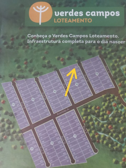 Terreno 364m² Q16L1- Loteamento Verdes Campos 